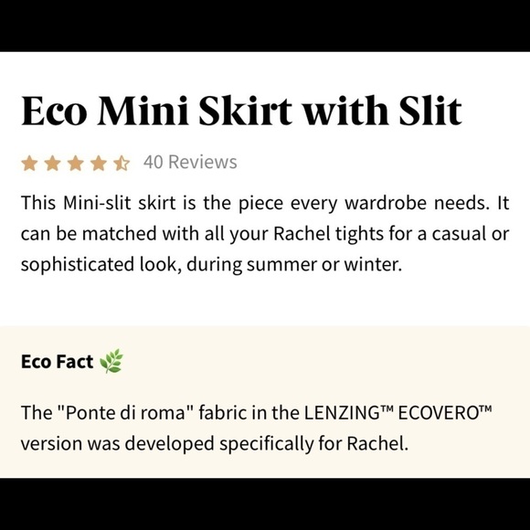 Eco mini skirt with slit - Picture 4 of 5